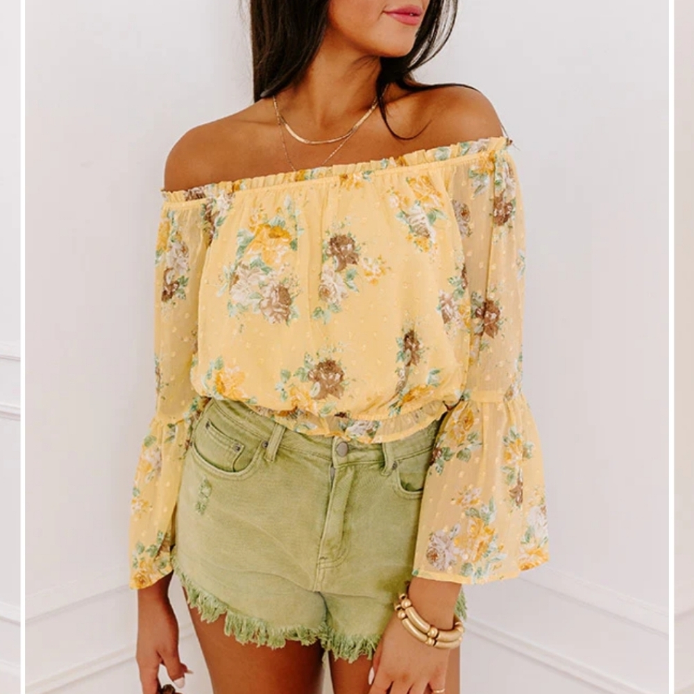 NWT Promesa Floral Off The Shoulder Top